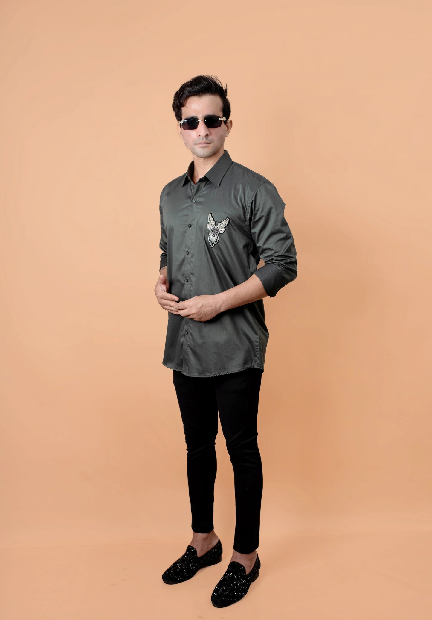 Green Motif Shirt