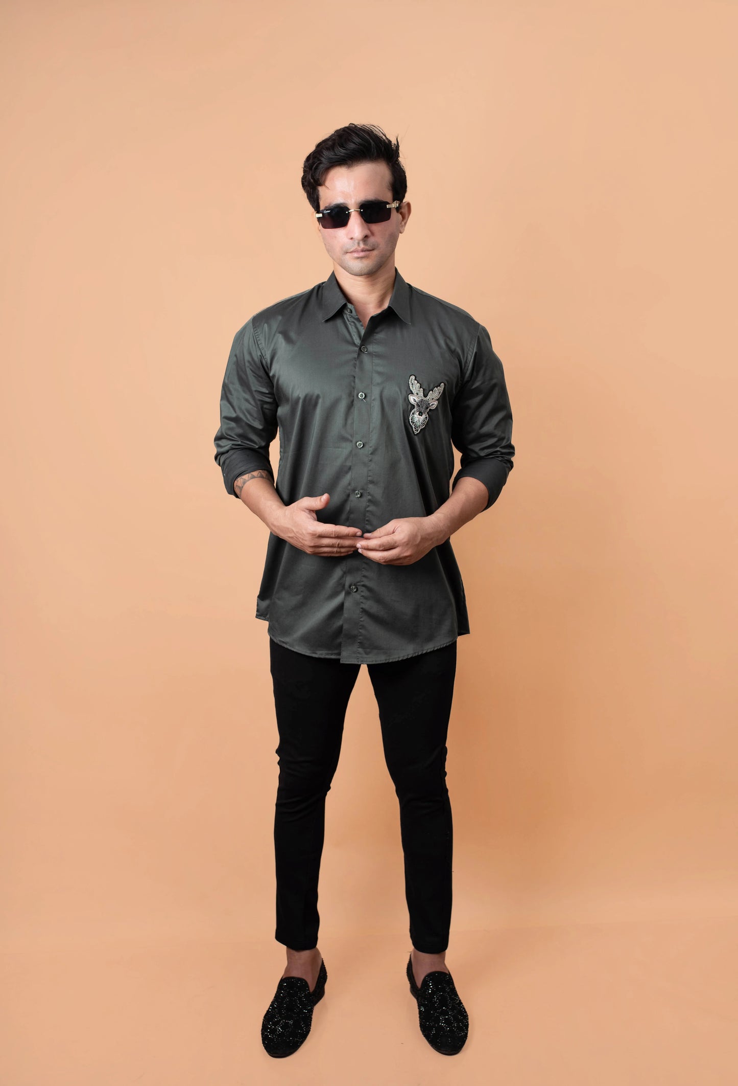 Green Motif Shirt