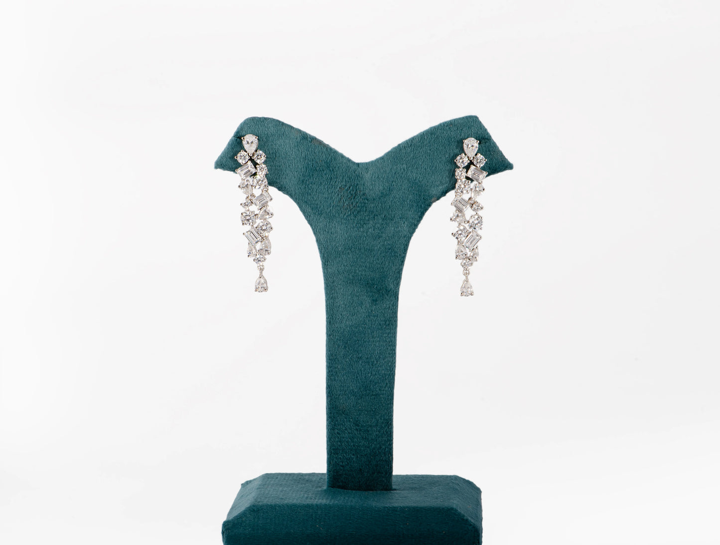 Diamond White Cuff Earrings
