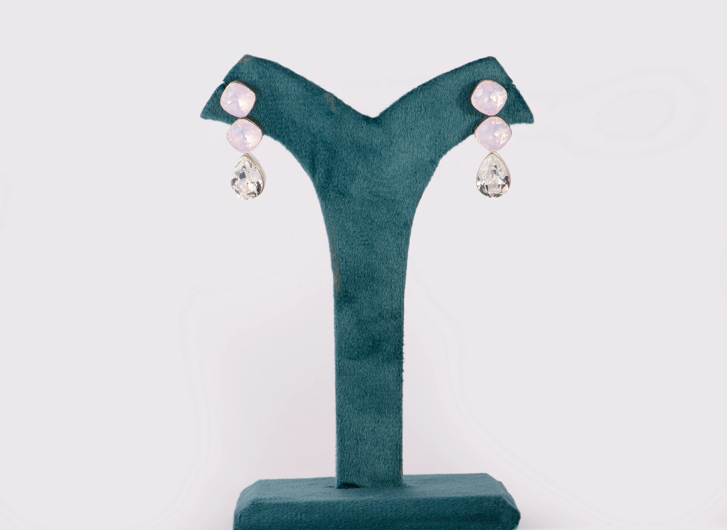 Rose Water Opal Crystal Earrings