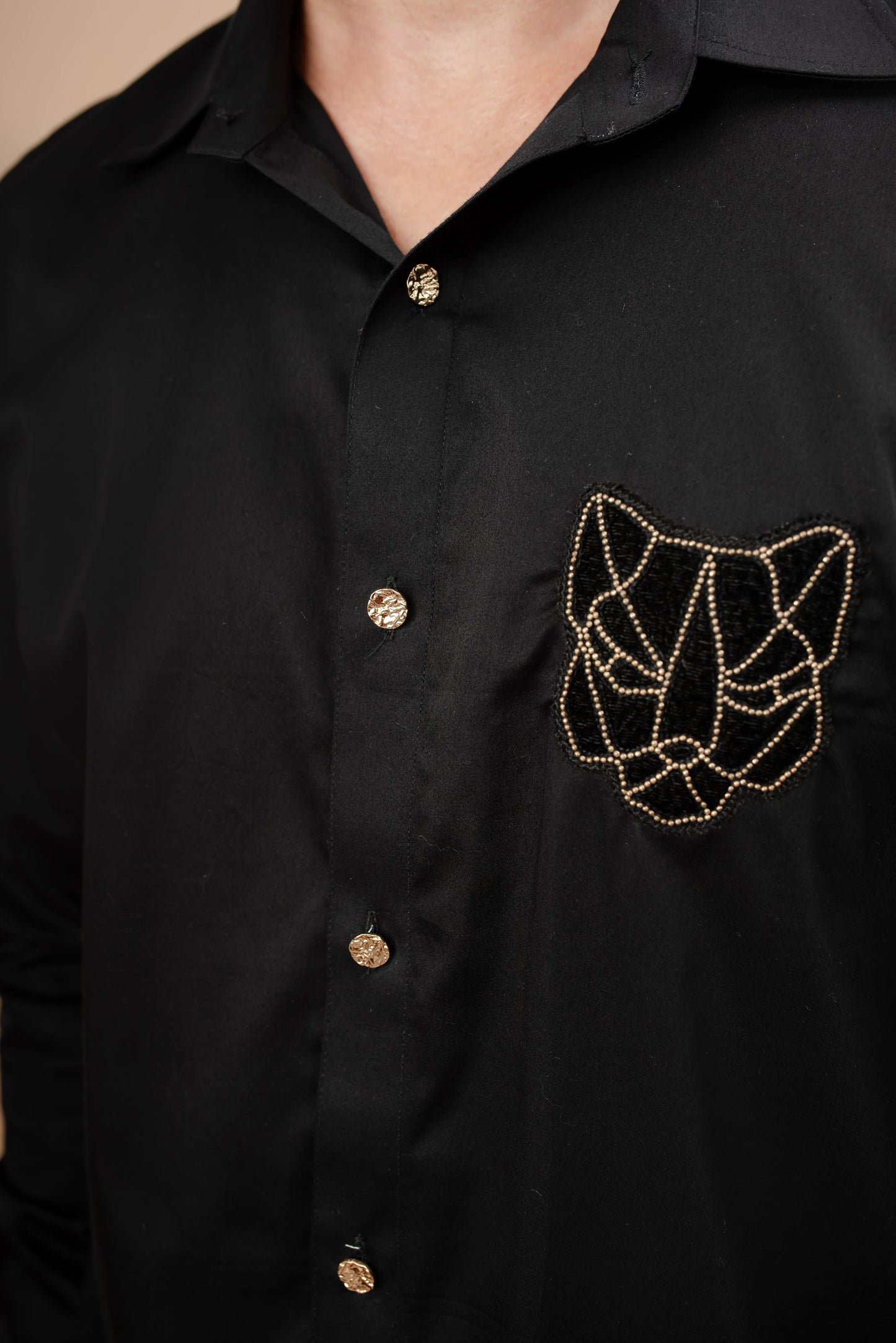 Black Panther Motif Shirt