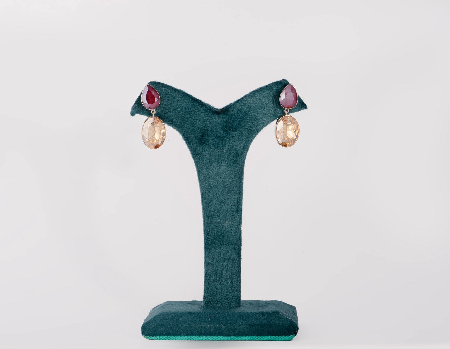 Ruby Red Crystal Earrings