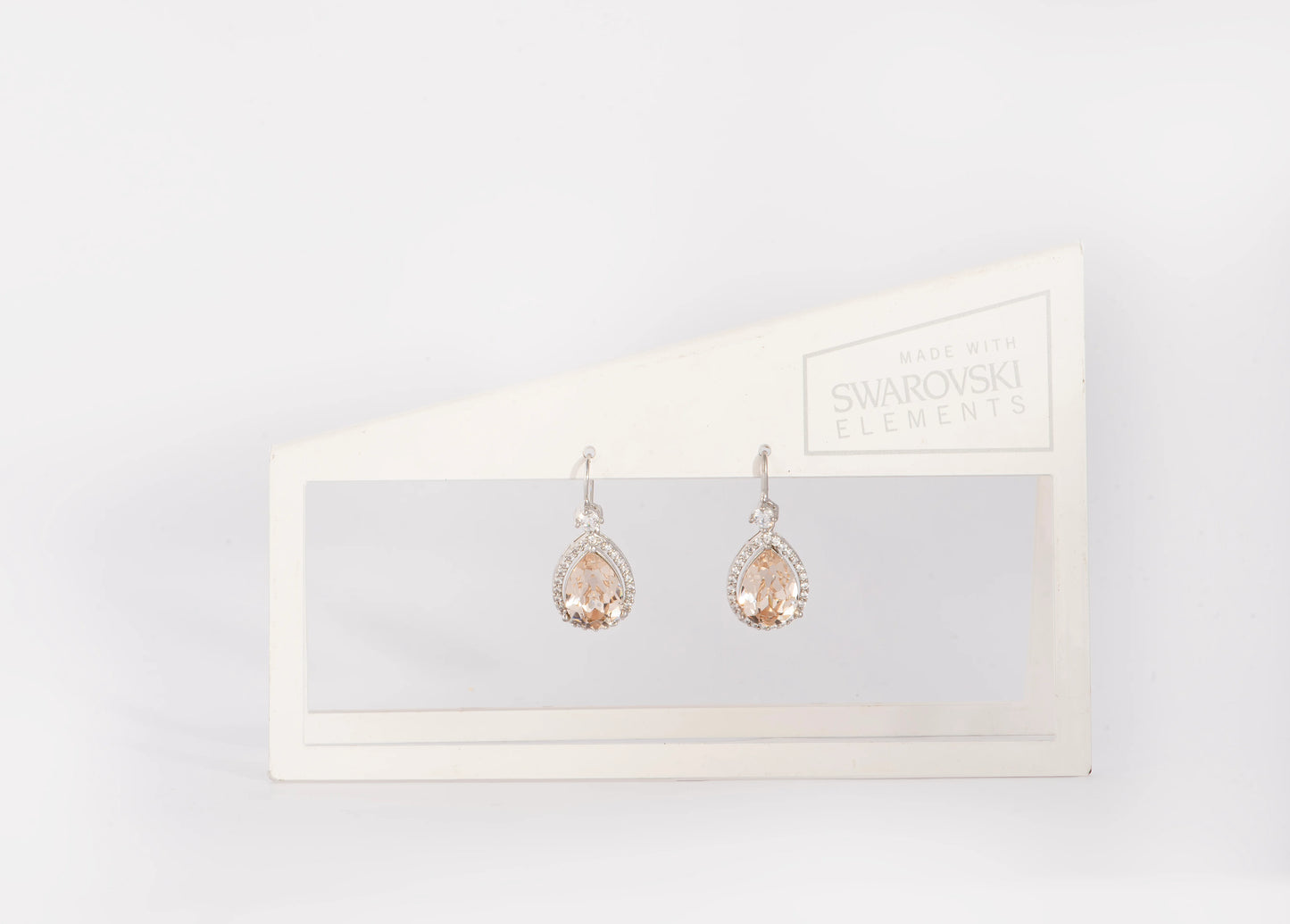 Coral Crystal Earrings