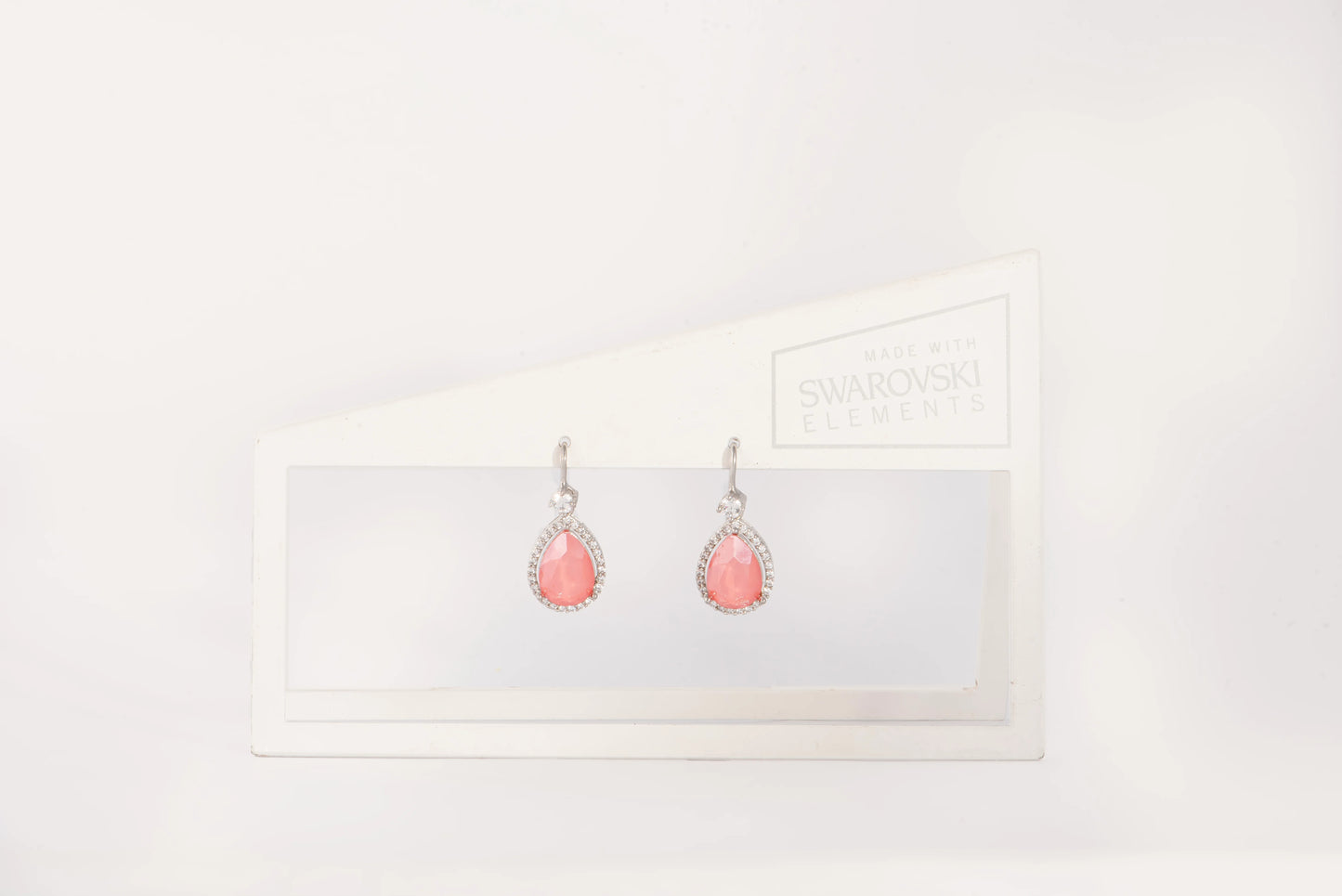 Coral Crystal Earrings
