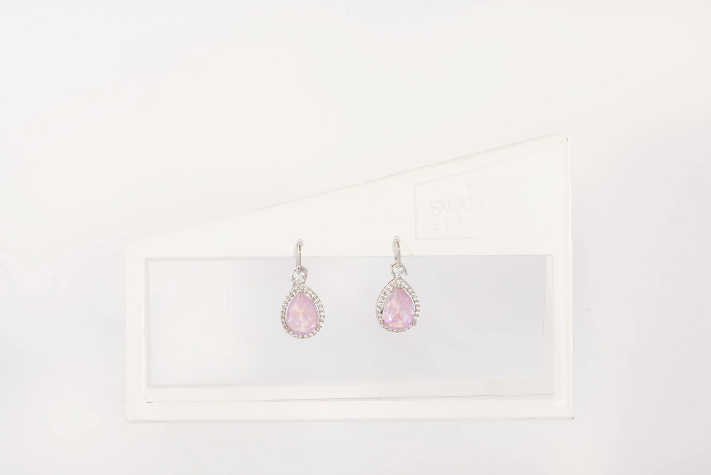 Coral Crystal Earrings