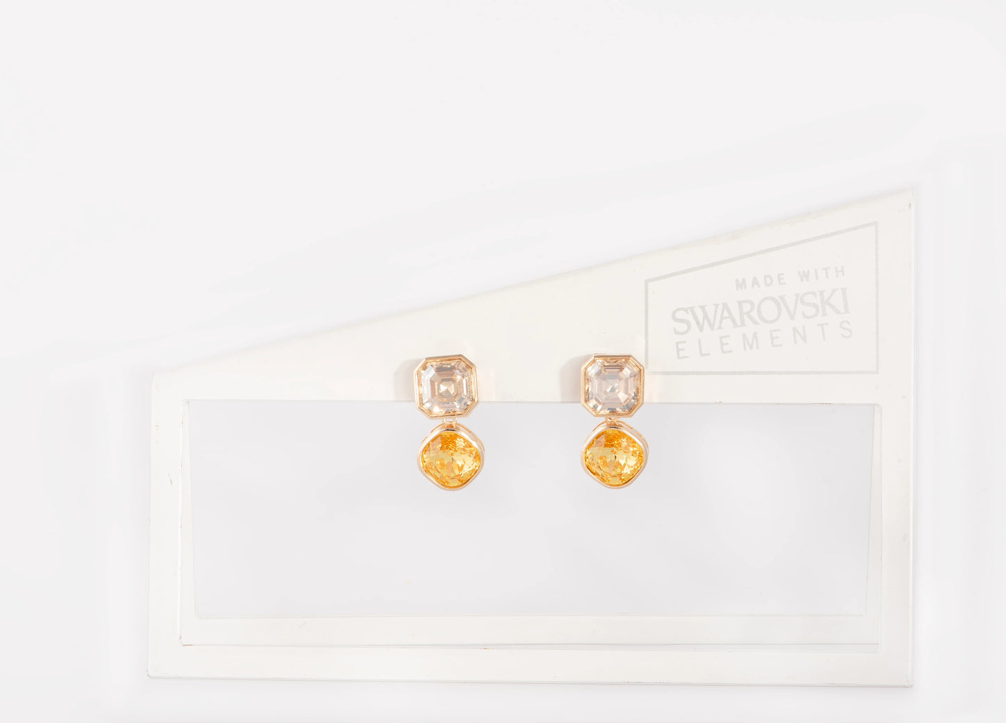 Golden Sunlight Crystal Earrings