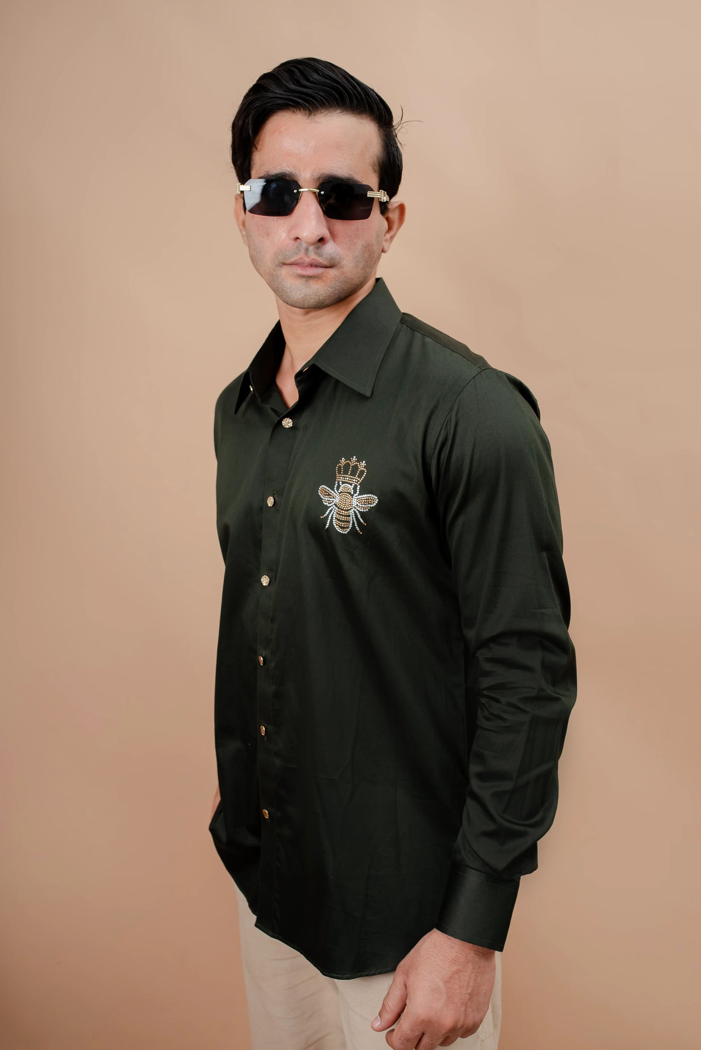 Green Motif Shirt