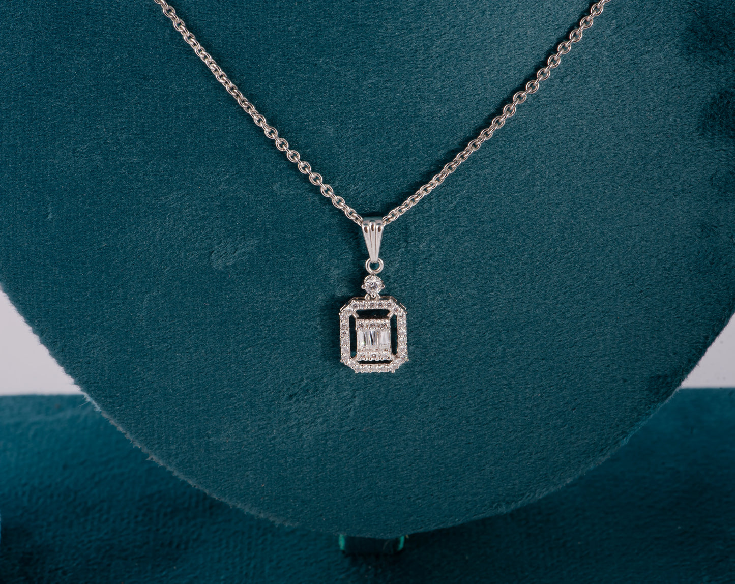 Square-Cut Crystal Pendant