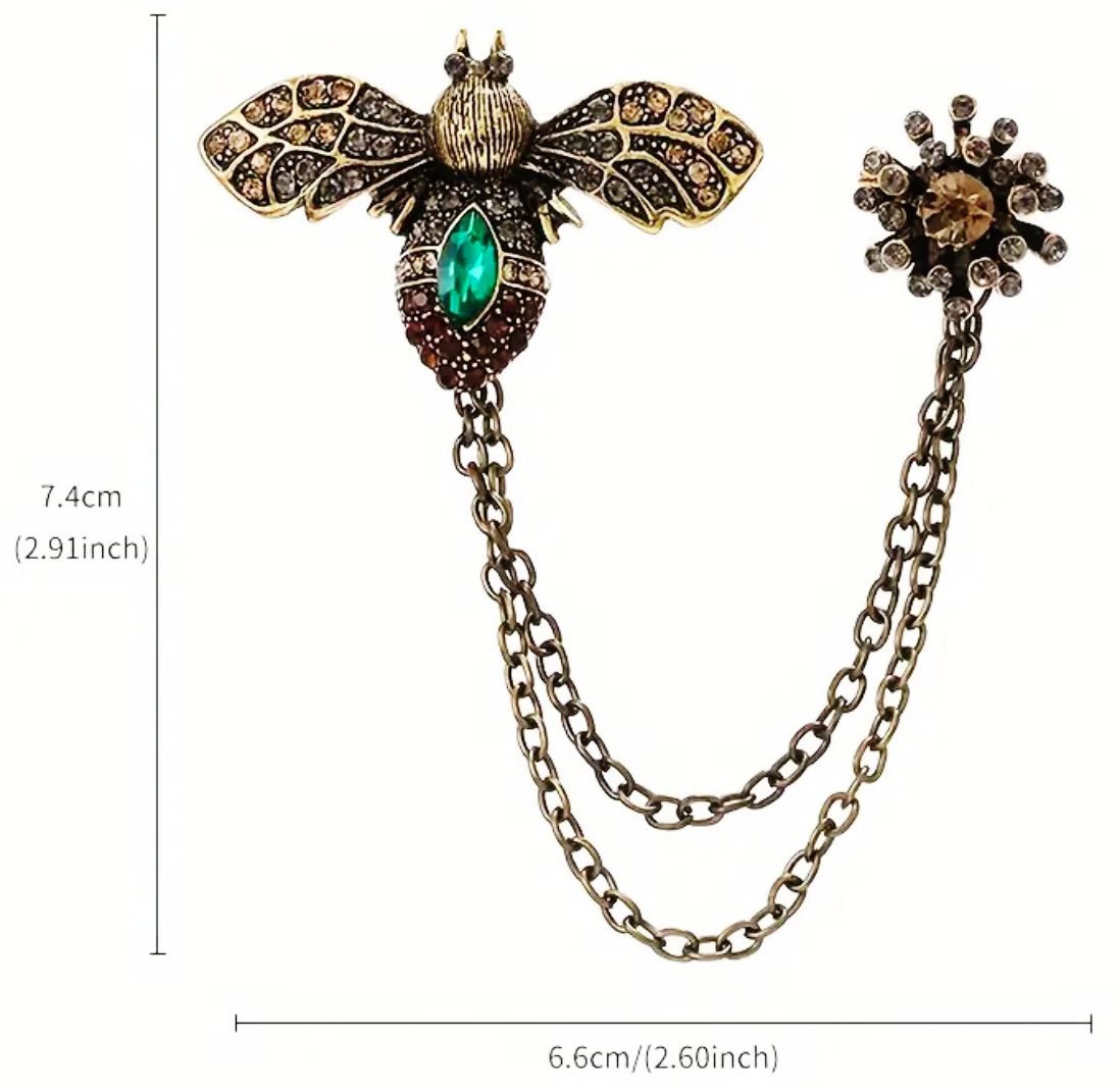 HONEYBEE CHAIN BROOCH