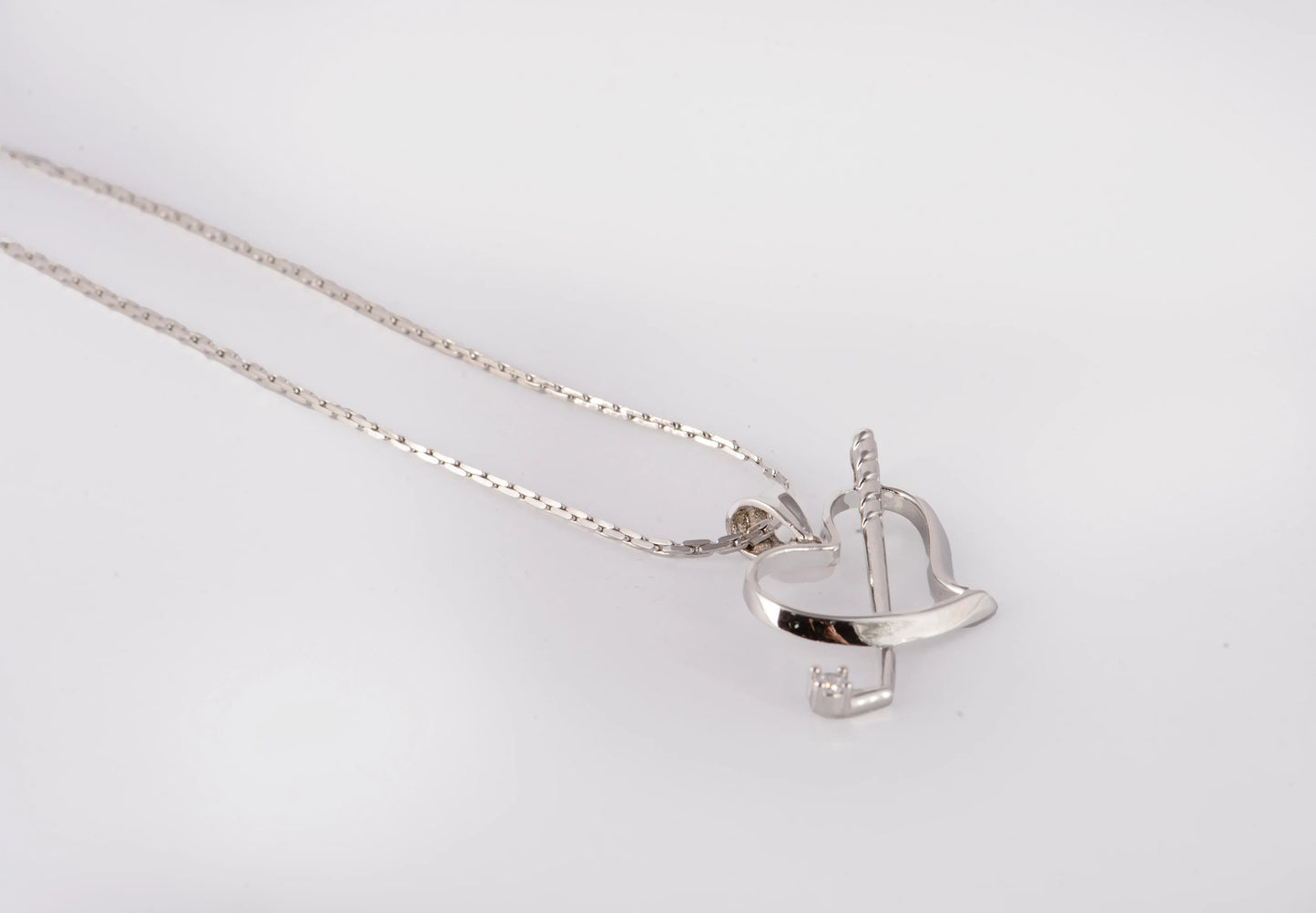 Diamond White Heart Shaped Pendant