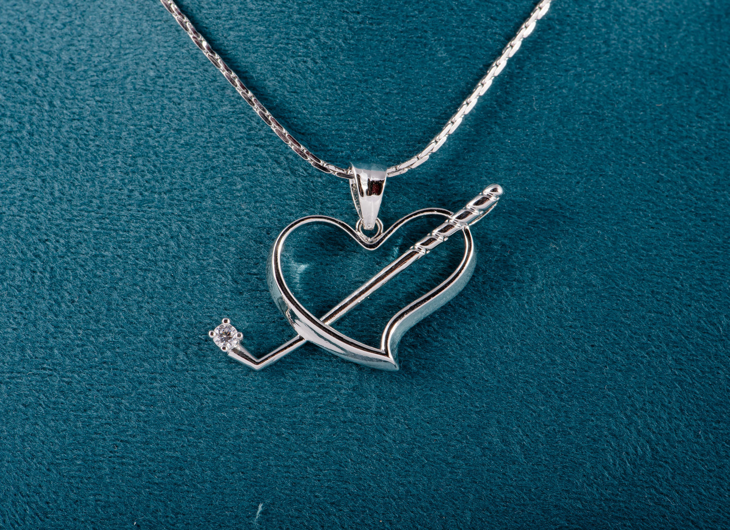 Diamond White Heart Shaped Pendant
