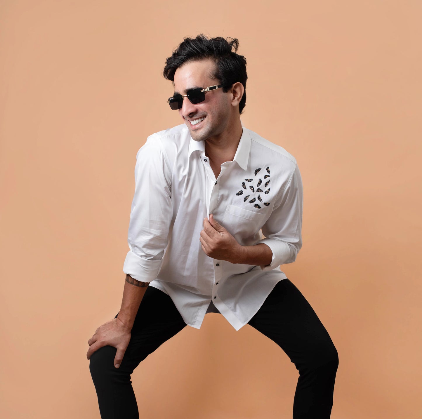 White Motif Shirt