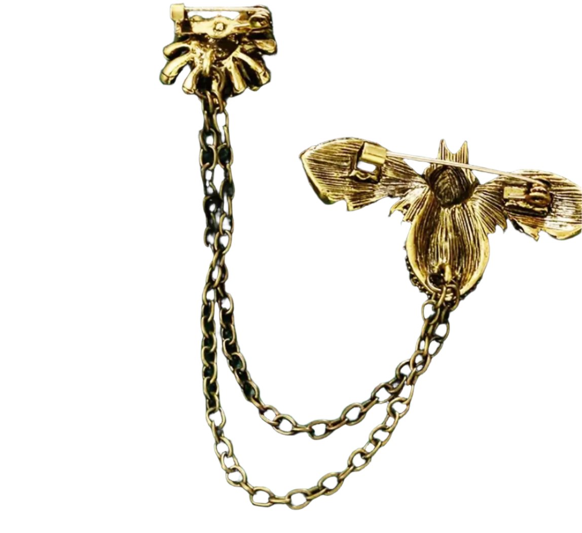 HONEYBEE CHAIN BROOCH