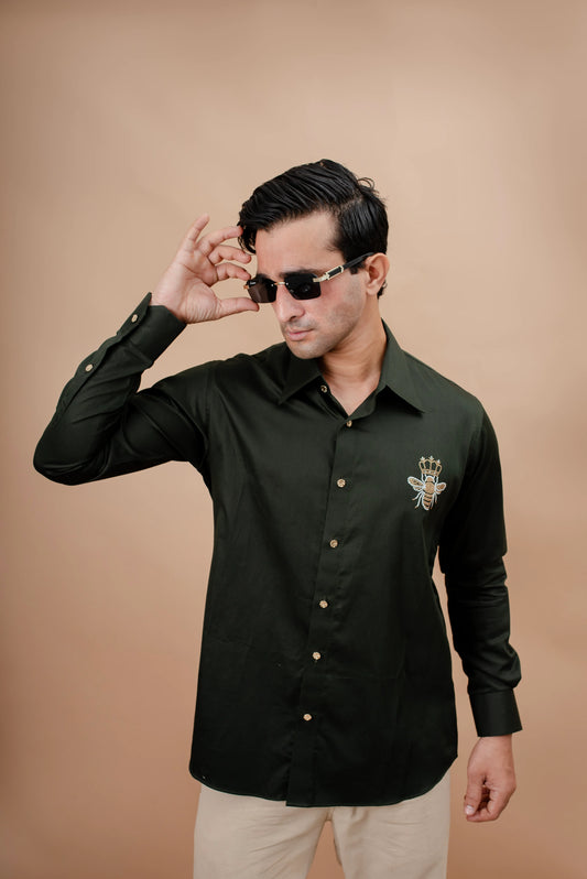 Green Motif Shirt