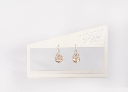 Coral Crystal Earrings