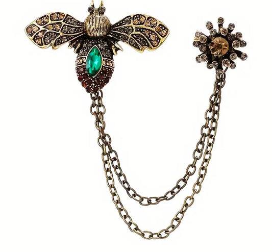 HONEYBEE CHAIN BROOCH