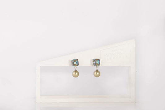 Olive Crystal Earrings