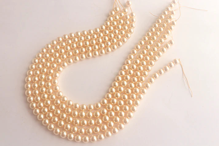 Austrian Pearl Light Gold (7MM)