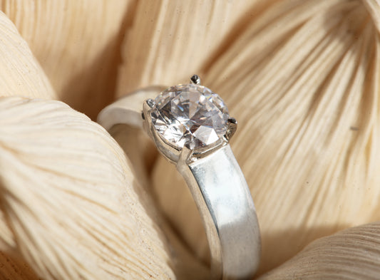 Diamond White Crystal Ring
