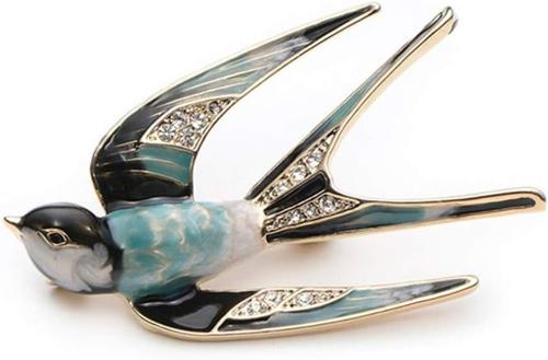 FLYING SWALLOW BROOCH