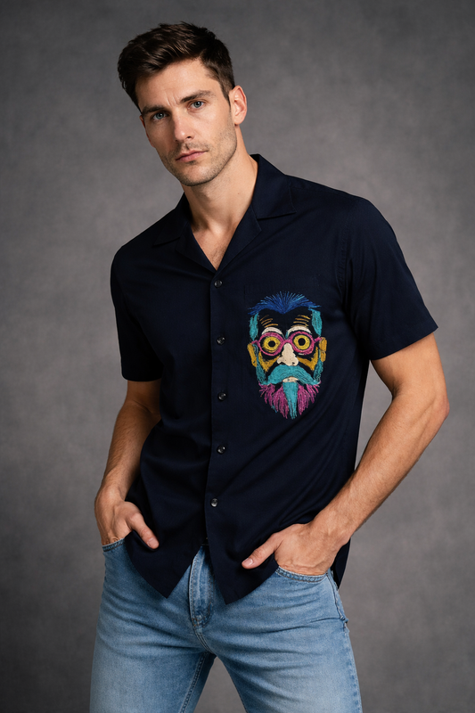 Embroidery Face Shirt