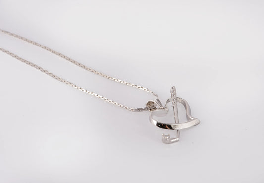 Diamond White Heart Shaped Pendant