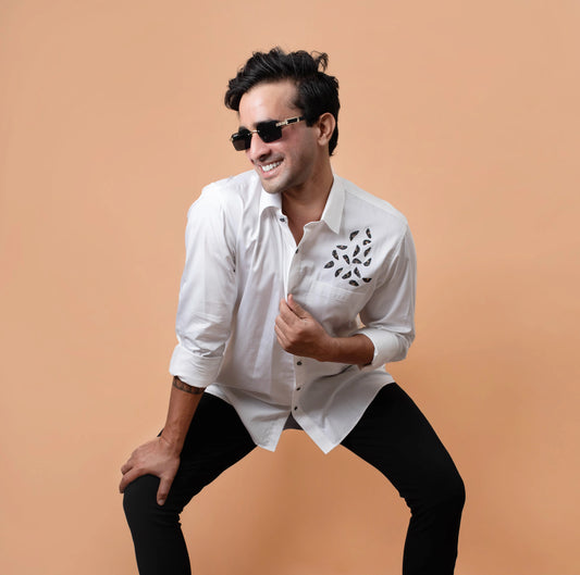 White Motif Shirt