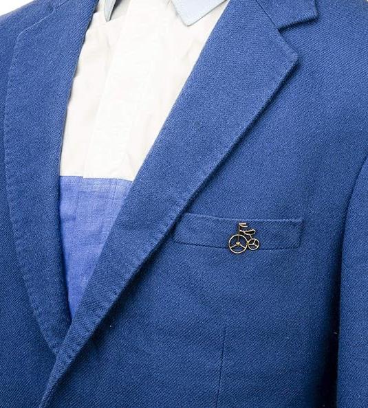 BLACK AND GOLD CYCLE LAPEL PIN PACK OF 2