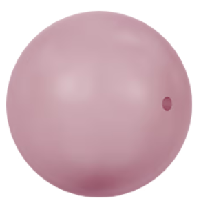 Austrian Pearl Iridescent Powder Rose (6MM)