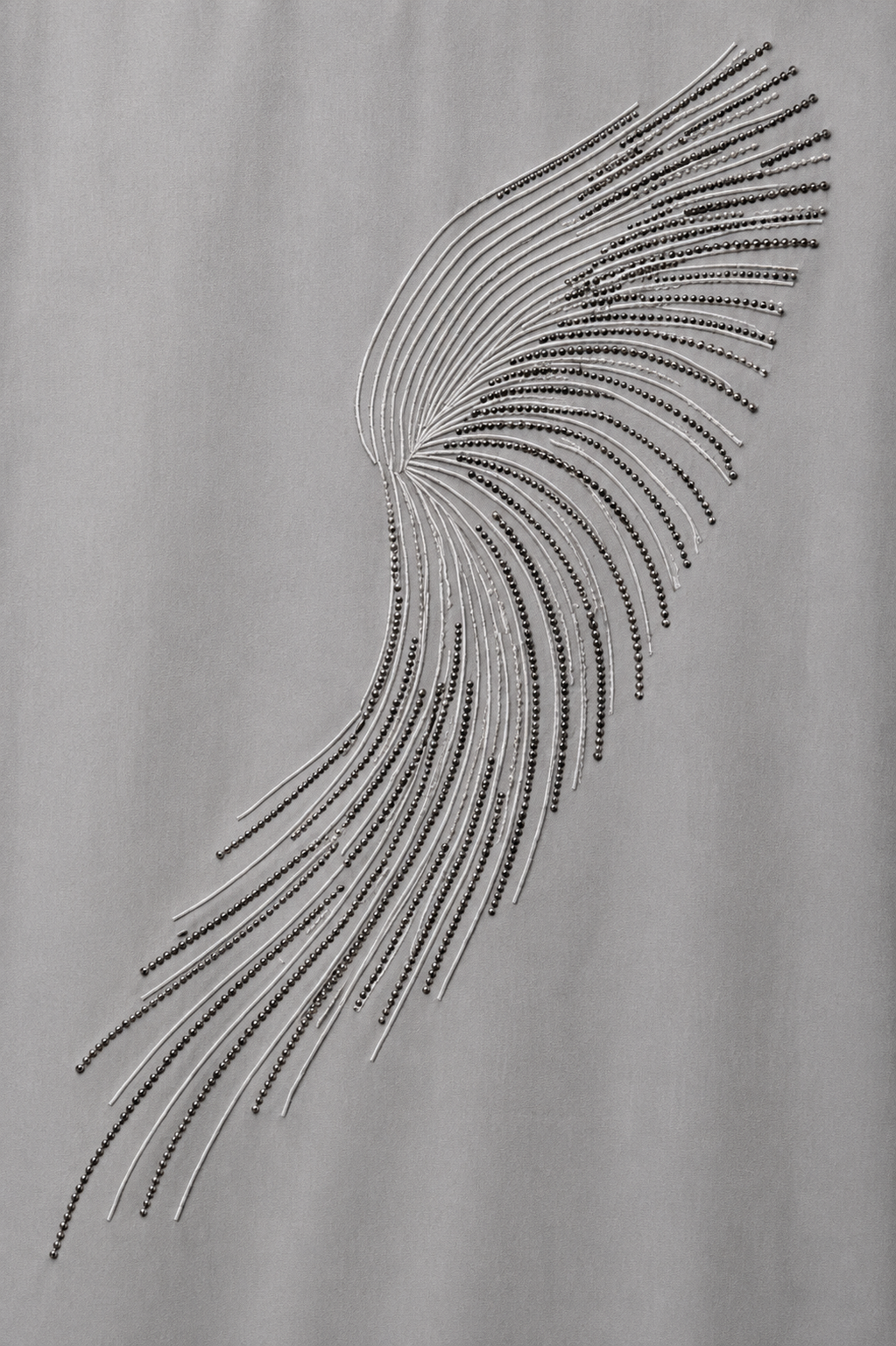 Grey Feather Arc Embroidered Premium Shirt