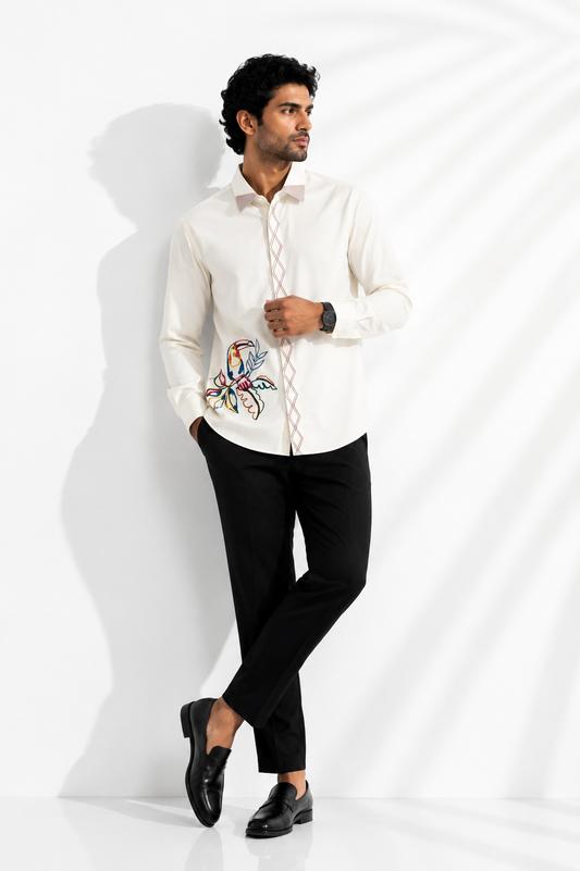 Tropical Toucan Embroidered Premium Shirt