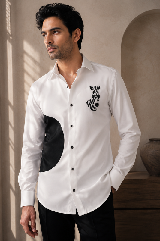 Zebra Motif Shirt