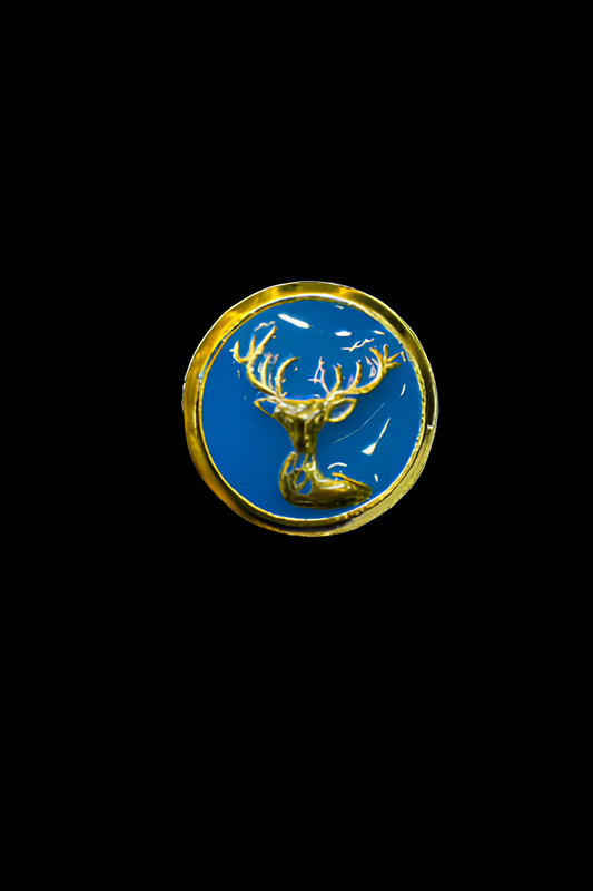 TEAL BLUE DEER MINAKARI ALLOY BUTTON (One Set Includes Seven Big Size Buttons & Six Small Size Buttons)