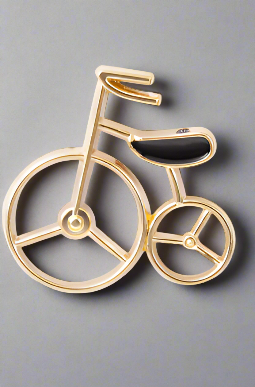 BLACK AND GOLD CYCLE LAPEL PIN PACK OF 2