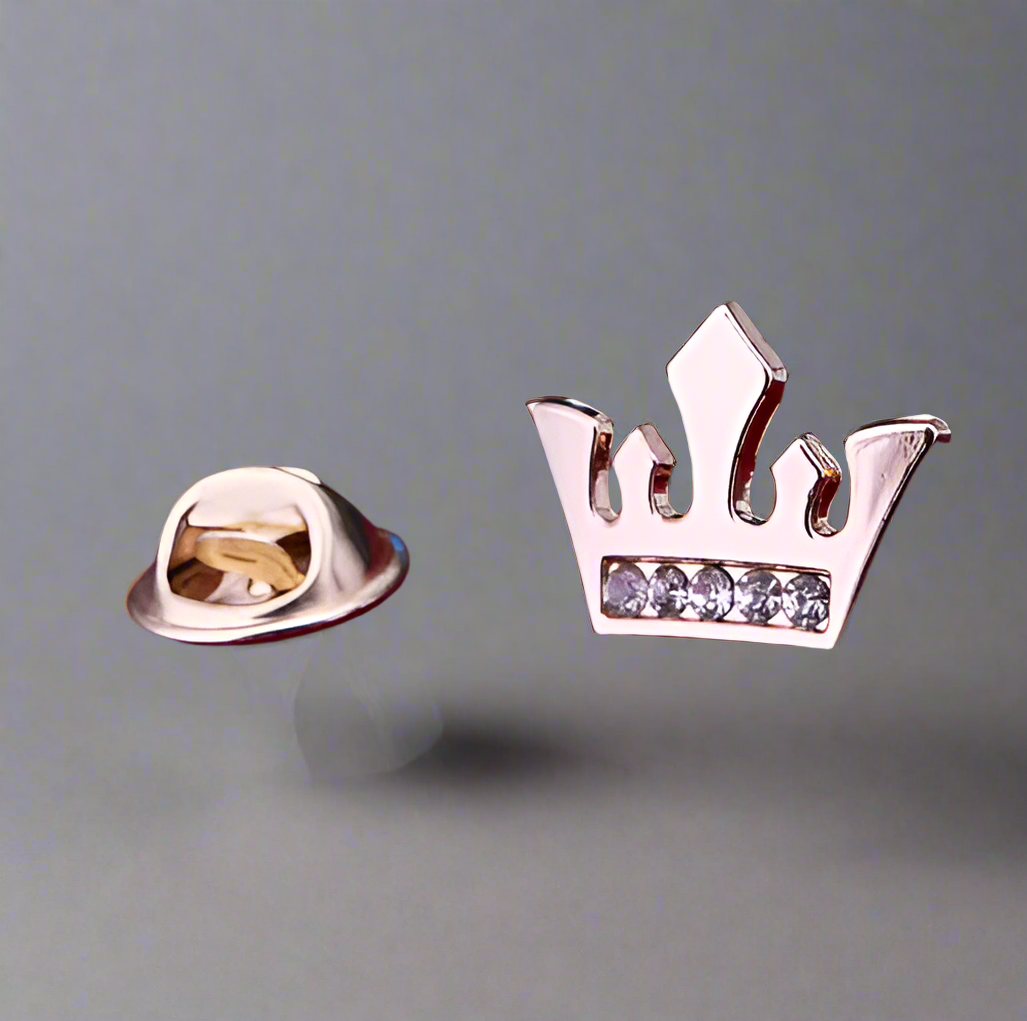 GOLD CROWN LAPEL PIN (PACK OF 2)