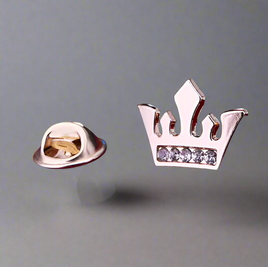 GOLD CROWN LAPEL PIN (PACK OF 2)