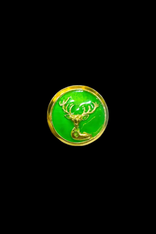 PARROT GREEN MEENAKARI ALLOY METAL BUTTON (One Set Includes Seven Big Size Buttons & Six Small Size Buttons)