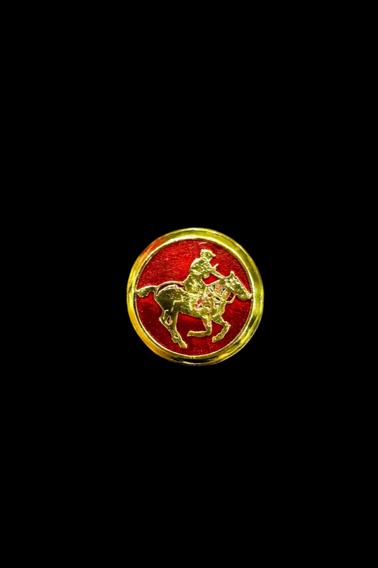 RED HORSE MEENAKARI BUTTON (One Set Includes Seven Big Size Buttons & Six Small Size Buttons)