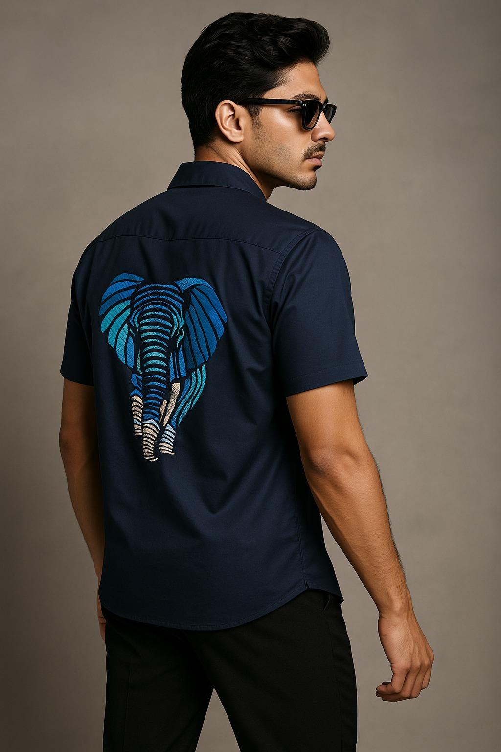 Elefante Embroidery Shirt (Half Sleeve)