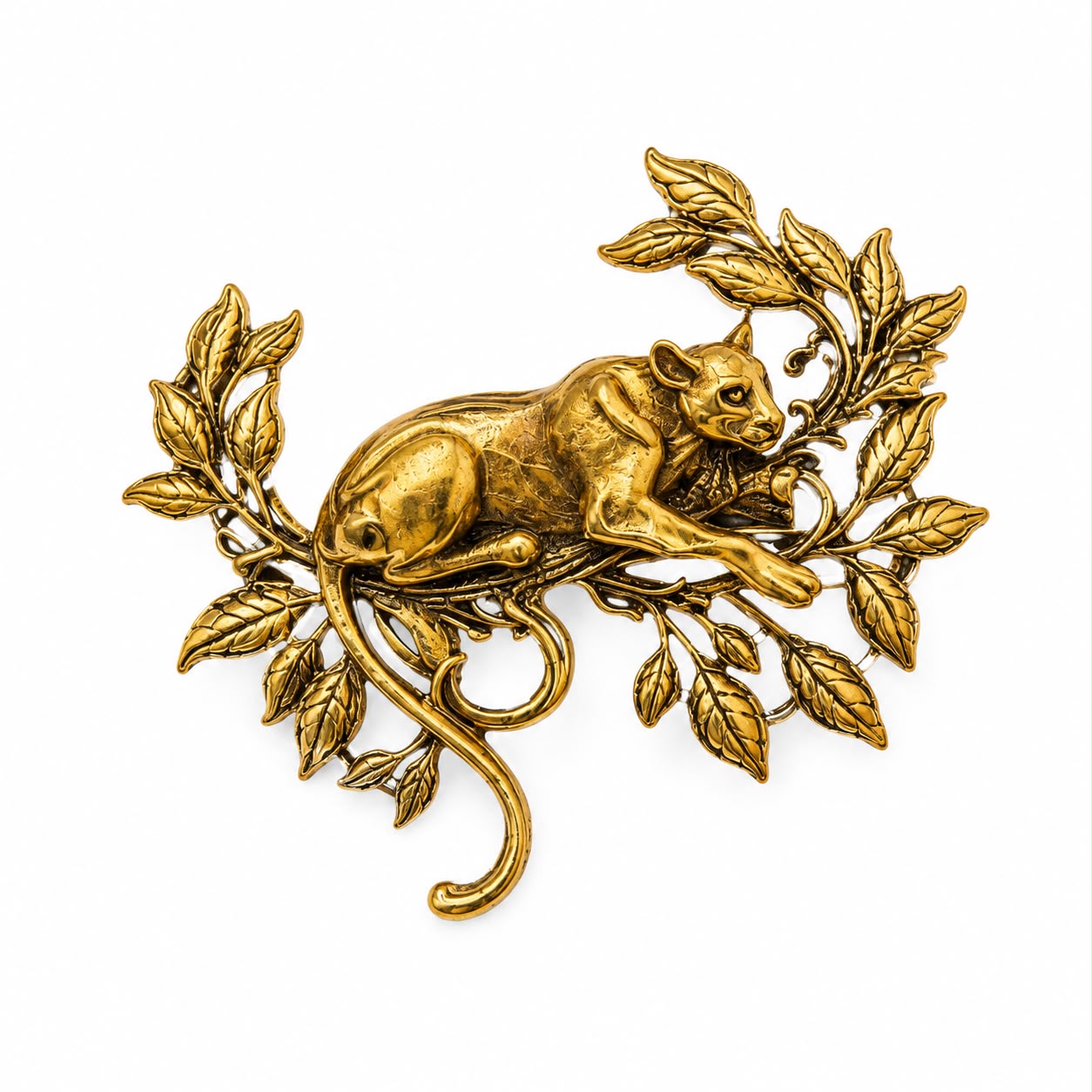 GOLD PANTHER BROOCH