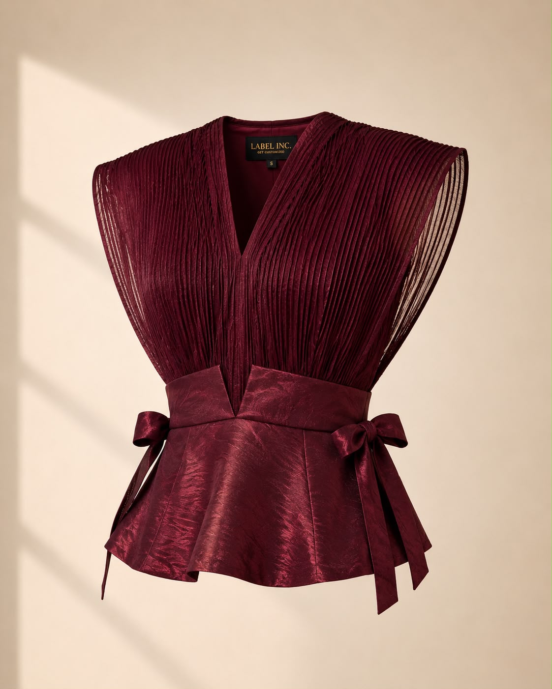 Sculpted Noir  — Two-Piece Set (Maroon)