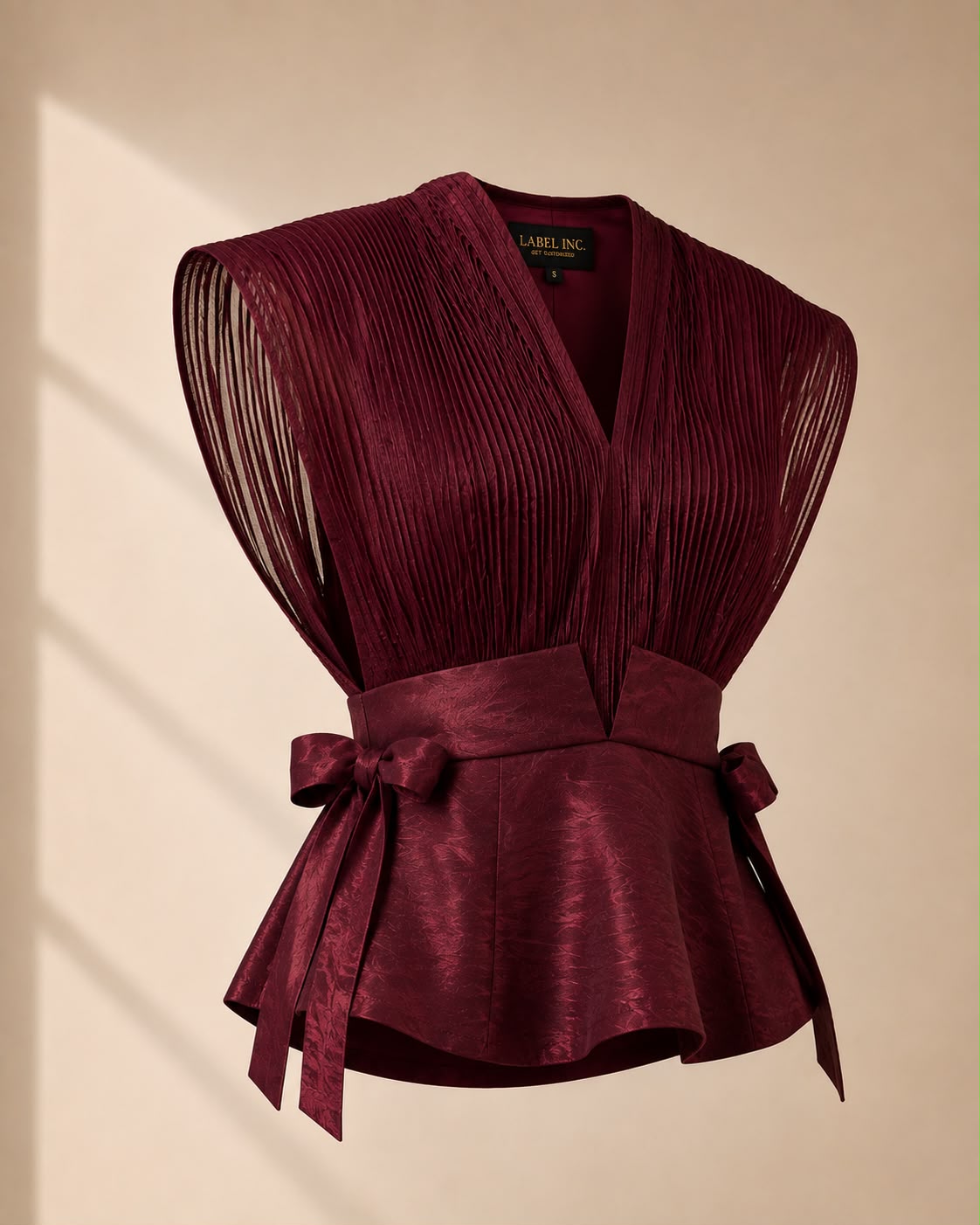 Sculpted Noir  — Two-Piece Set (Maroon)