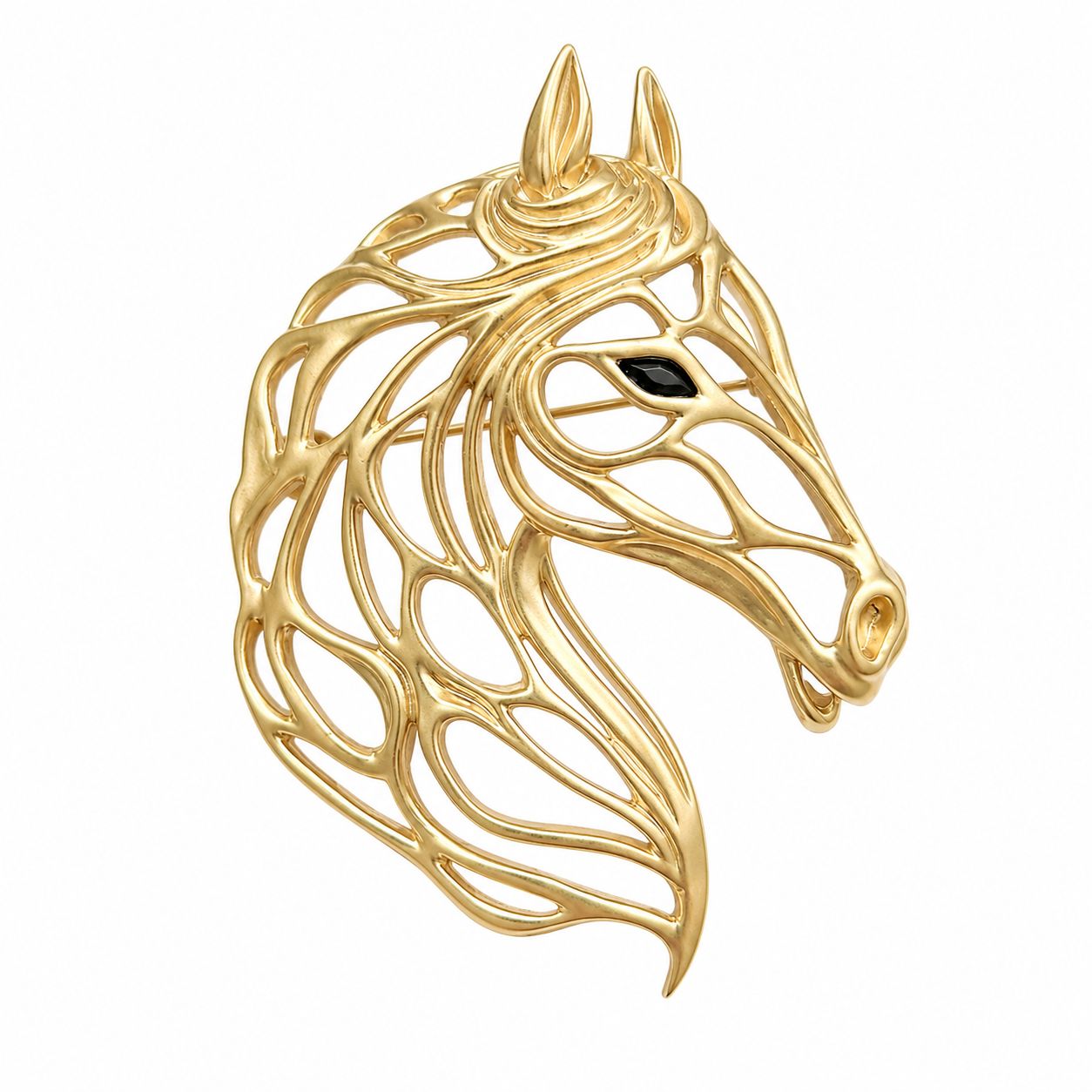 Regal Horse Head Brooch