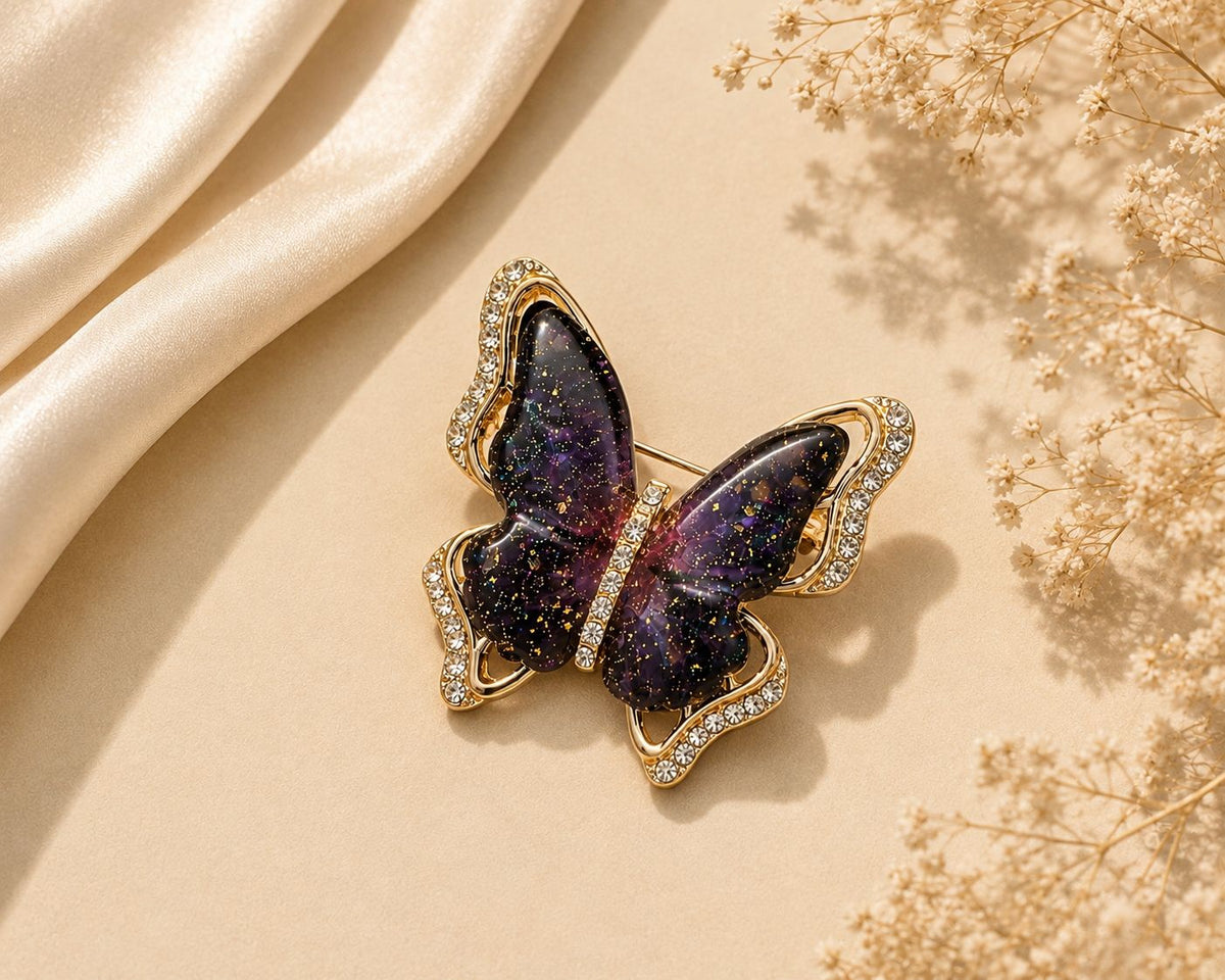 Butterfly Crystal Brooch