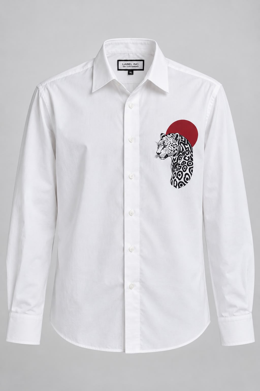 LEOPARD & BRUSHSTROKE HAND-PAINTED SHIRT