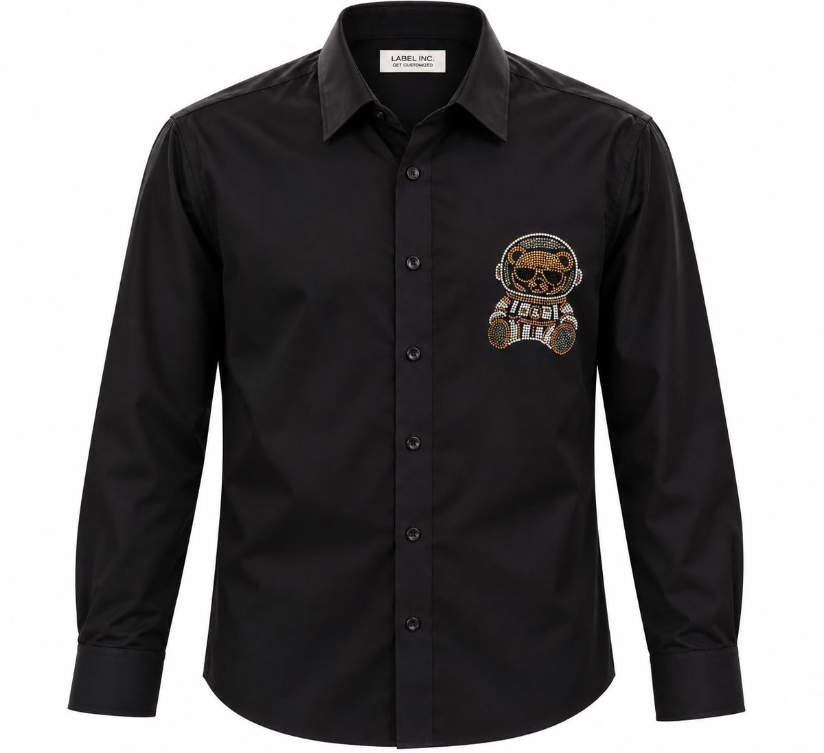 Black Astronaut Crystal Shirt