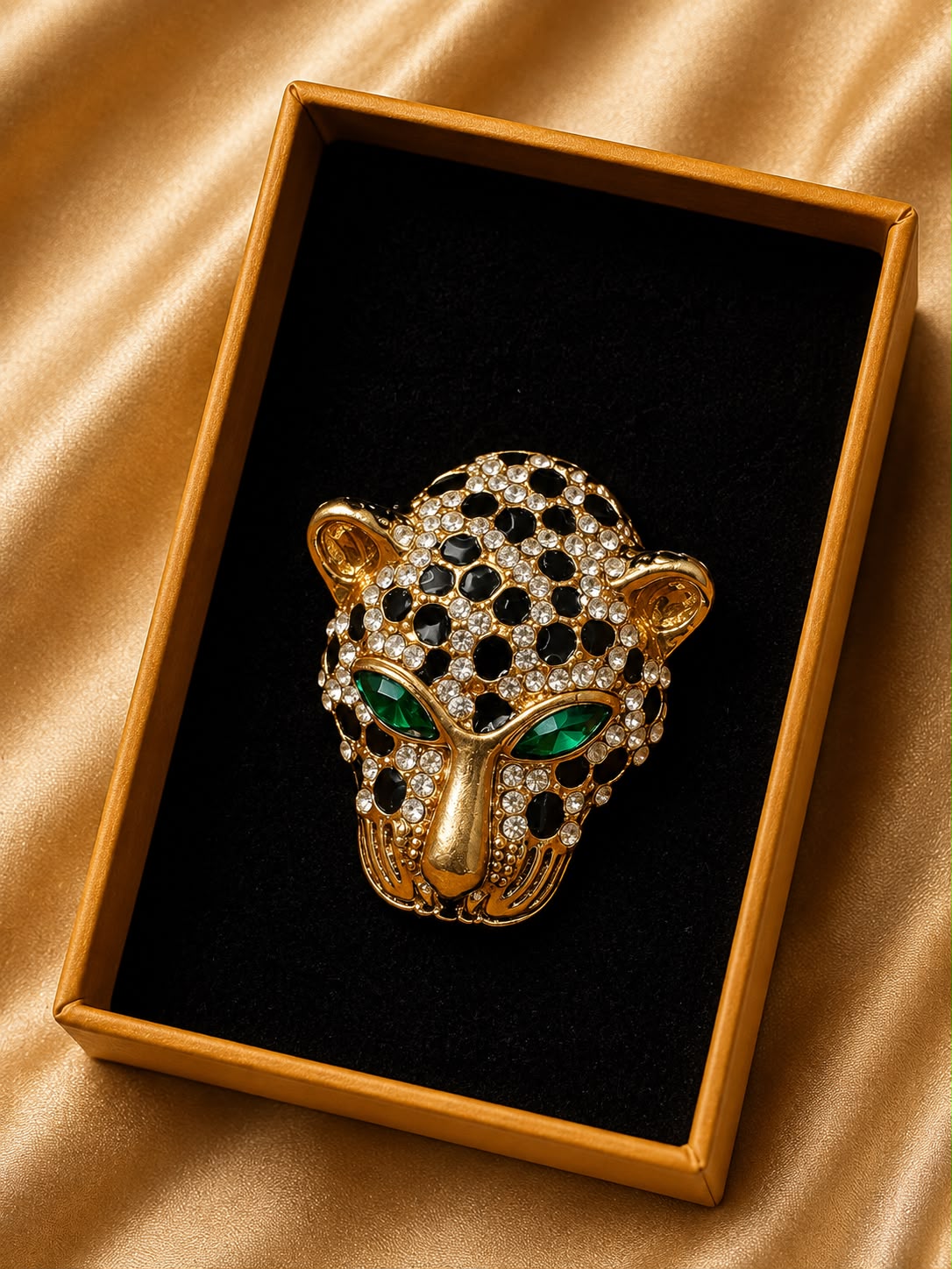 LEOPARD FACE BROOCH