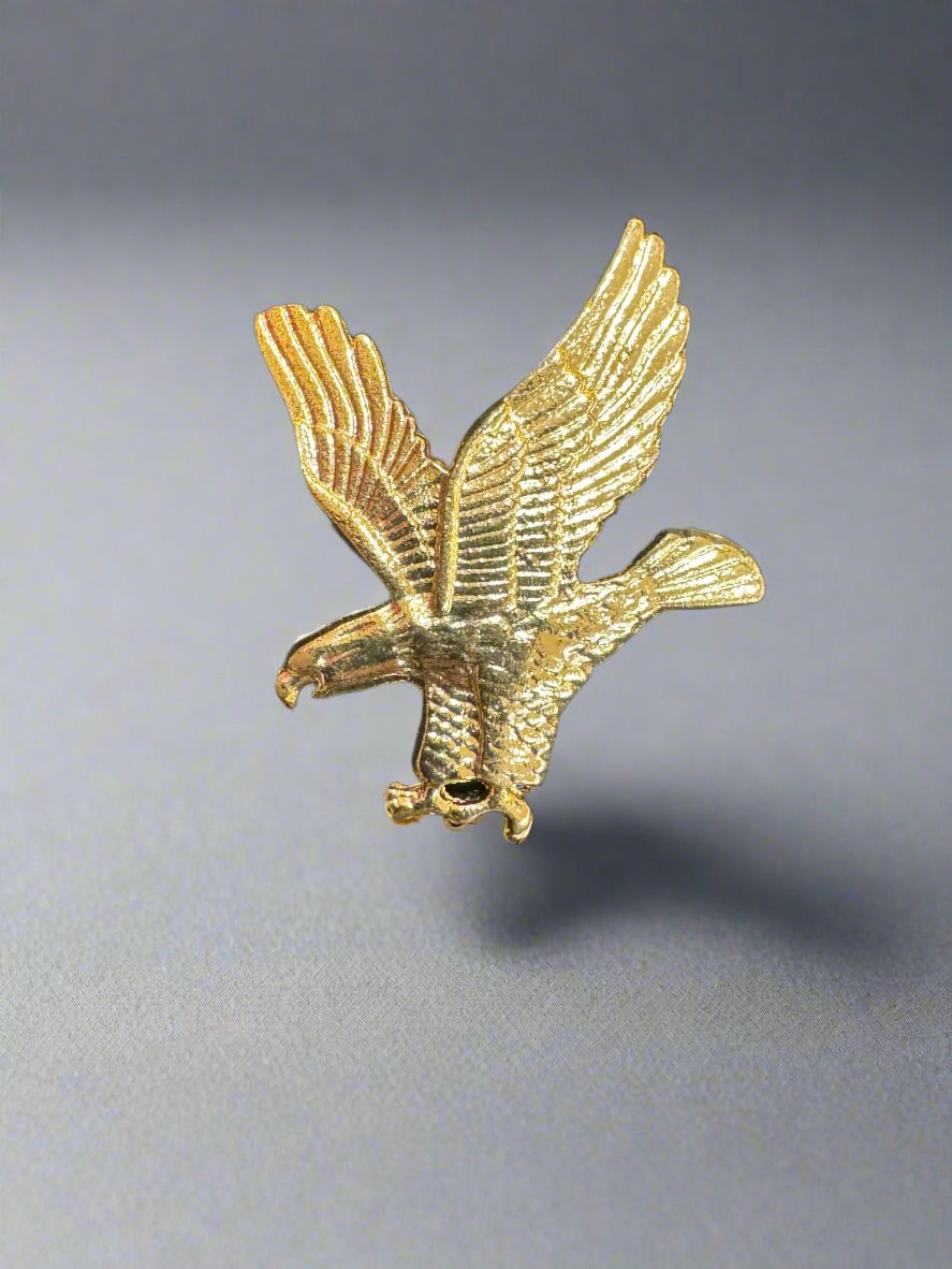 VINTAGE GOLD EAGLE LAPEL PIN PACK OF 2