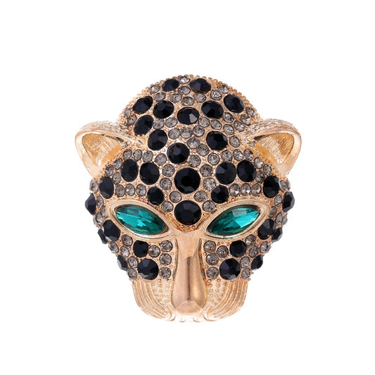 LEOPARD FACE BROOCH